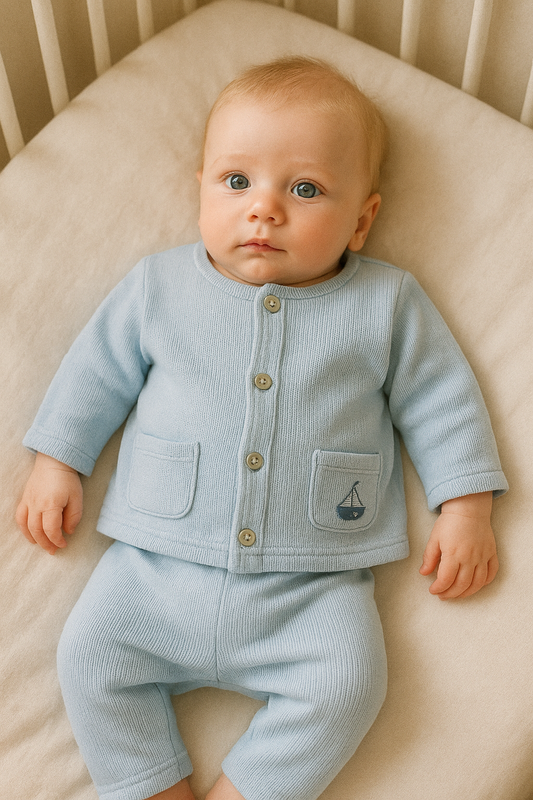 Urpi bebé Conjunto chaqueta y pantalón Celeste